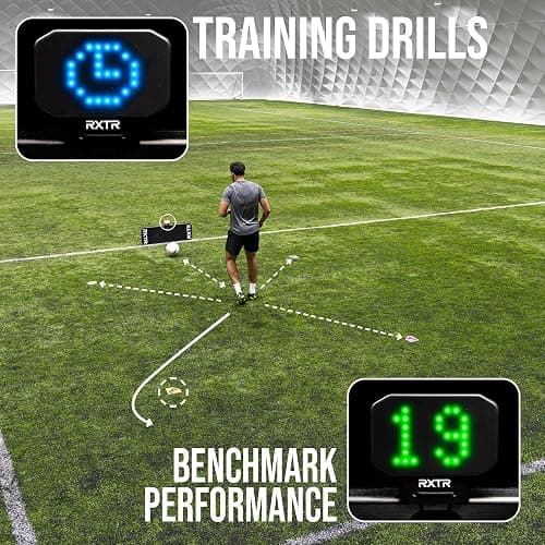 QuickPlay RXTR Pro Coach System - Smart Light & Football Rebounder | Reaction lights flash, Rebound board included, Real-time score tracking, Pre-loaded drills, USB-C rechargeable thumbnail 2