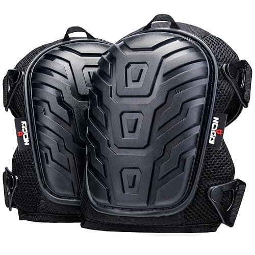 NoCry Professional Gel Knee Pads for Work with Soft Foam and Gel Cushion — Heavy Duty Cap, Reinforced Adjustable Straps, Military-Grade Rivets and Built-in Hang Loops — Perfect for Construction - Image 1