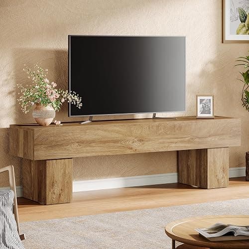Tribesigns 63" TV Stand, Farmhouse Entertainment Center, Low TV Console Table for Living Room, Long Media Console Television Stands for 55/60/65 Inch TV thumbnail 6