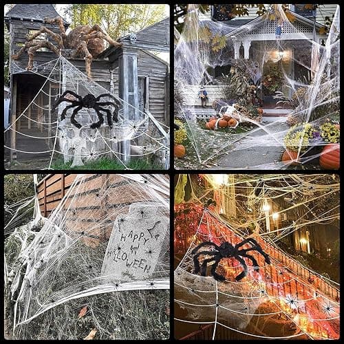 Halloween Decorations Big Spider 4.9 Ft Black Soft Hairy Scary Spider Fake Large Pops for Halloween Outdoor Yard Party thumbnail 7