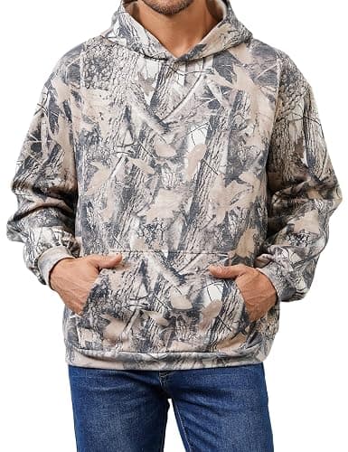 Anoumcy Men's Camo Hoodies Oversized Fleece Pullover Hooded Sweatshirt Vintage Mens Hoodies Pullover Sweatshirts With Pockets - Image 1