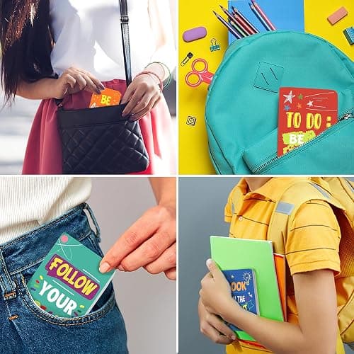 Cinrobiye 24 Pcs Mini Colorful Notebooks, Funny Motivational Journals Notepads Inspirational Notepads Small Pocket Notebook for Kids Teacher School Office Gift Bulk Prizes Travel Supplies (Colorful) thumbnail 7