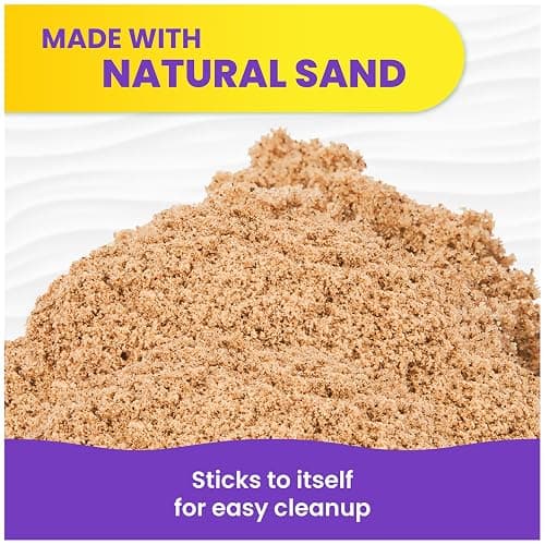 Kinetic Sand, 11lb (5kg) Natural Brown Play Sand for Arts and Crafts, Sandbox, Amazon Exclusive (Packaging May Vary), Sensory Toys, Holiday Gifts & Stocking Stuffers for Kids Ages 3 and up thumbnail 4
