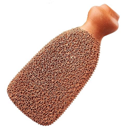 Pumice Stone for Feet Lasts 5+ Years Foot Exfoliator Scrubber Callus Remover Made of Natural Terra-Cotta - Image 1