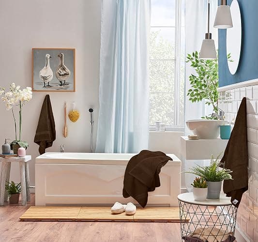 Utopia Towels 8-Piece Premium Towel Set, 2 Bath Towels, 2 Hand Towels, and 4 Wash Cloths, 600 GSM 100% Ring Spun Cotton Highly Absorbent Towels for Bathroom, Gym, Hotel, and Spa (Brown) thumbnail 5