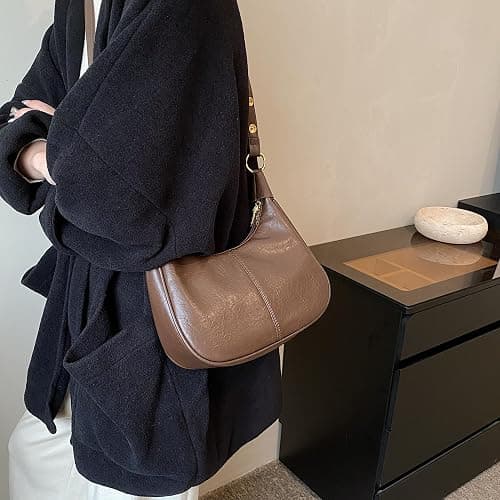 JYG Small Hobo Bags for Women Retro Crescent Shoulder Purse Fall Soft Crossbody Handbag 2025 thumbnail 3