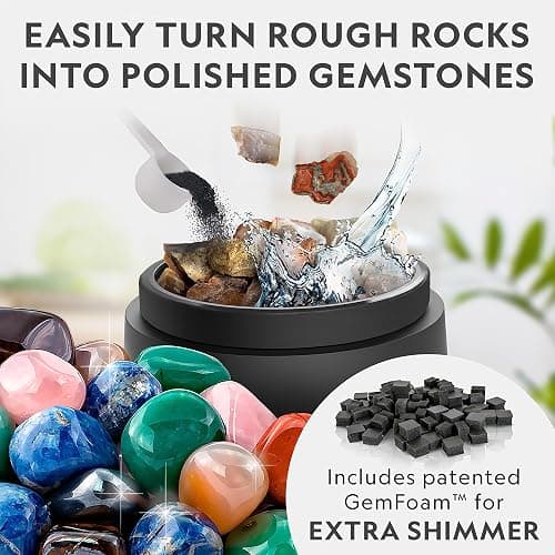 National Geographic Platinum Series Ultra Quiet Rock Polisher Kit - Patent-Pending for Kids & Adults, 2 lb. Barrel, Rocks, Grit, GemFoam, Rock Tumblers thumbnail 3