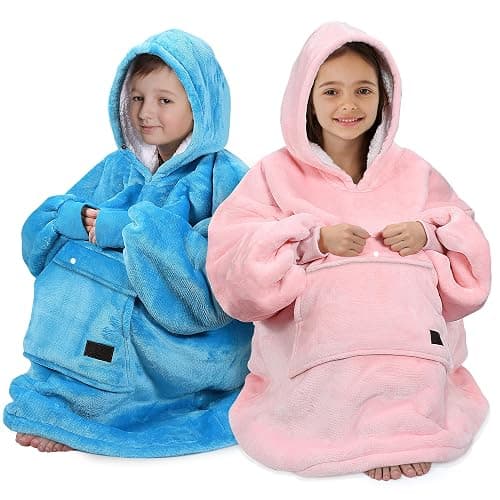 Catalonia Blanket Hoodie for Kids, Oversized Wearable Sherpa Sweatshirt Pullover for Teens Youth, Gift Idea thumbnail 8