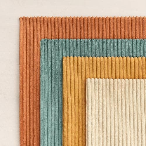 Topfinel Decorative Throw Pillow Covers Cushion Cases, Set of 4 Soft Velvet Modern Double-Sided Designs, Mix and Match for Boho Farmhouse Fall Home Decor (18x18 inch, Orange/Teal) thumbnail 4