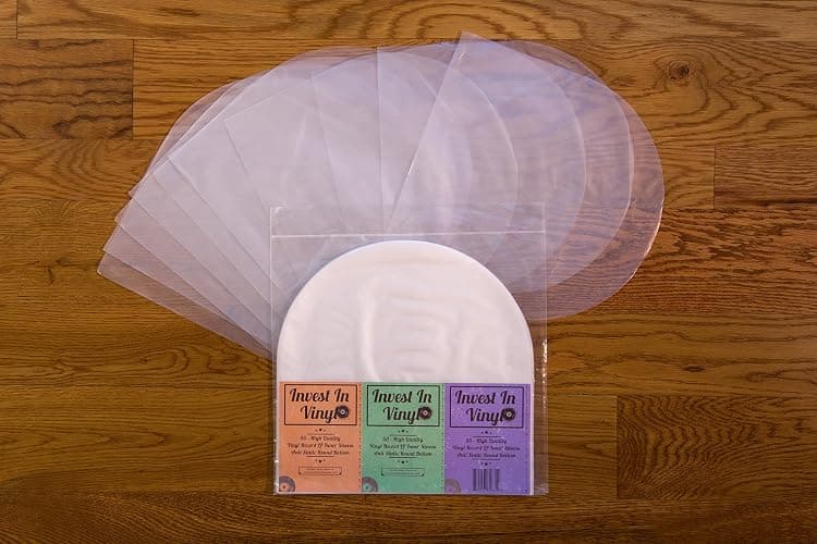 50 LP Inner Sleeves Anti Static Round Bottom 33 RPM 12" Vinyl Record Sleeves Provide Your LP Collection with The Proper Protection - Invest In Vinyl thumbnail 2