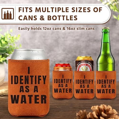 LEJIAJINW Gifts for Dad Christmas Father from Daughter Son, Dad Christmas Birthday Gifts for Men Xmas Husband Grandpa Boyfriend Valentine Anniversary Retirement Daddy, Leather Can Cooler thumbnail 4