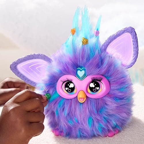 Furby Purple, 15 Fashion Accessories, Interactive Plush Toys for 6 Year Old Girls & Boys & Up, Voice Activated Animatronic thumbnail 8
