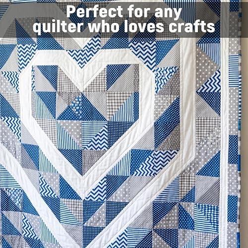 100% Cotton Printed Cloth, Fat Quarters Fabric Bundles, Blue & Grey Stripe, Polka Dot, Wave, Gingham Patterns, 6 Pcs Quilting Patchwork Fabric, 18"x22", for Sewing DIY Crafts thumbnail 5