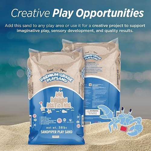 Sandpiper Multiuse Play Sand for Kids, Silica Sand for Sandbox Sand Table Areas, 50 Lbs thumbnail 5