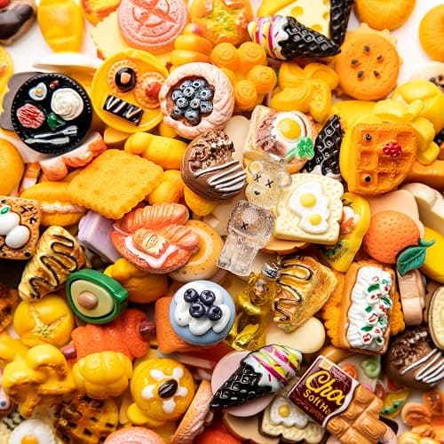 Slime Charms Food Cute Set - Mixed Lot Assorted Food Resin Flatback Cute Sets for DIY Crafts Making,Decorations,Scrapbooking,Embellishments,Hair Clip 25pcs thumbnail 9