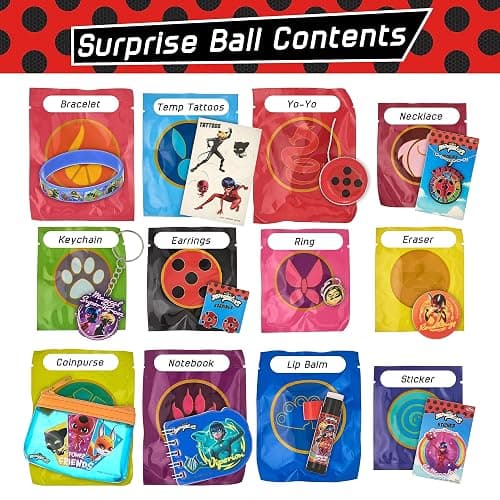 Miraculous 13pc Surprise Miracle Box -Zag Heroez Themed Ladybug and Cat | Noir Toys Surprise with Stickers For Kids, Treasure Prizes, Birthday Favors thumbnail 4