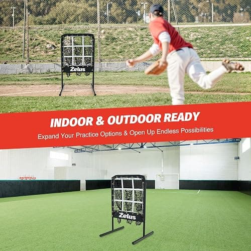 ZELUS Baseball Net with Target Pockets, Pitching Net with Strike Zone, Portable Pitcher Trainer Net, Height Adjustable Softball Baseball Training Equipment for Hitting and Pitching thumbnail 4