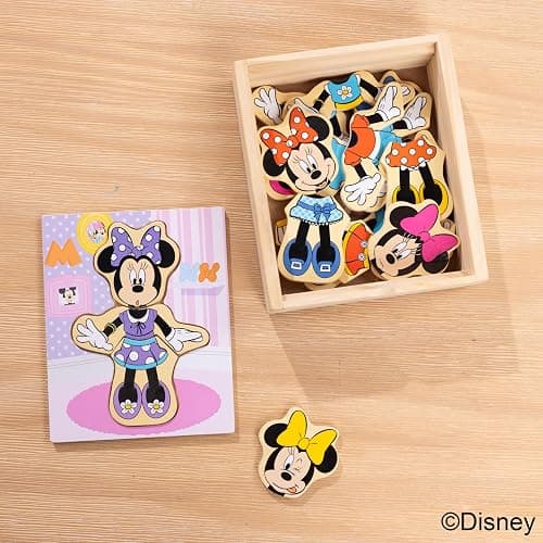 Melissa & Doug Disney Minnie Mouse Dress-Up Puzzle, 18 Pieces Mix and Match Outfits, Sorting & Matching Toy with Storage Case, Educational Puzzle for Toddlers Ages 3+ thumbnail 9