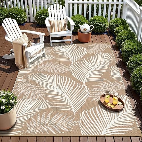 Leaf Brown Patio Rug thumbnail 5