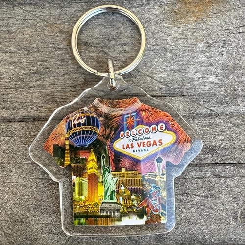 SNCO Las Vegas Souvenir Keychains – 6-Pack Gift Set with Lucky Penny, T-Shirt Shape & Iconic Welcome Sign Designs thumbnail 5