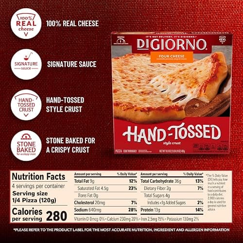 Digiorno Frozen Pizza, Cheese Pizza Hand-Tossed Style Crust, 16.9Oz (Frozen) 16.9 oz thumbnail 10