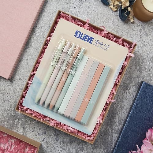 BLIEVE - Aesthetic Highlighters and Gel Pens With Soft Ink And Tip, Bible Highlighters and Pens No Bleed, Dry Fast Easy to Hold, for Bible Journaling Planner School Supplies (Pastel) thumbnail 6