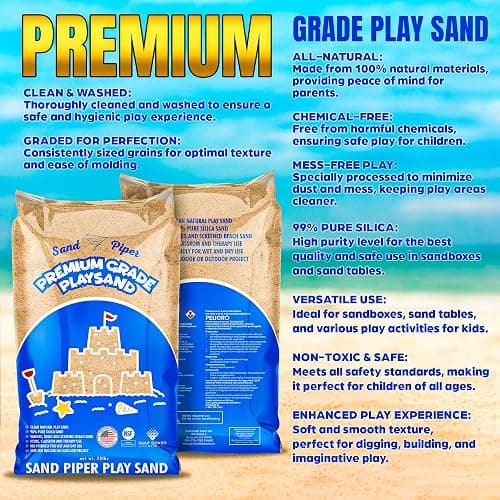 Sandpiper Multiuse Play Sand for Kids, Silica Sand for Sandbox Sand Table Areas, 50 Lbs thumbnail 9