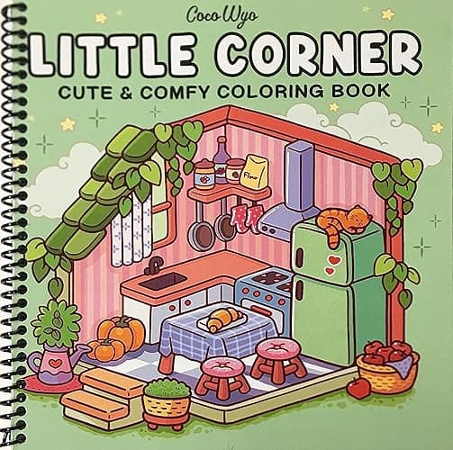 Little Corner: Coloring Book for Adults and Teens, Super Cute Designs of Cozy, Hygge Spaces for Relaxation (Cozy Spaces Coloring) - Image 1
