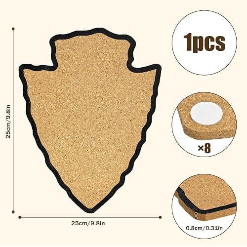 1pcs Arrow Head Display Cork Board – 7x9.5 inch Enamel Pin Board for National Park Pins, Brooch & Pin Collection Display, Ideal for Home, Office & School Decor thumbnail 3