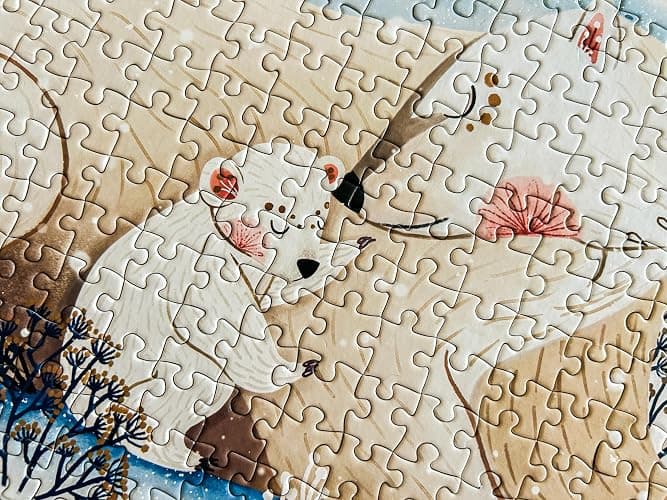 Elena Essex Puzzle - Snowfall | Christmas Puzzles 1000 Pieces | Puzzles for Adults 1000 Pieces | Holidays Snow Polar Bear Winter Animals Puzzle | Size 28x20 inches thumbnail 5