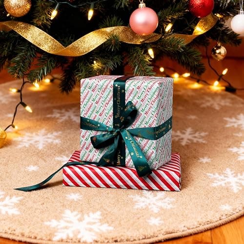 Bobobag 150 Sheets 20"X14" Christmas Tissue Paper for Gift Bags Party Decoration, Red, Green, White, Red Diagonal, Merry Christmas Wrapping Paper thumbnail 7