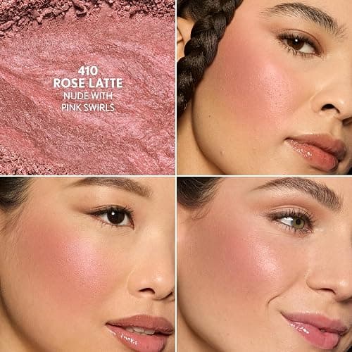 COVERGIRL TruBlend Skin Enhancer Baked Luminous Blush, with Hyaluronic Acid & White Rose Extract, Blends Seamlessly - Rose Latte (Nude with Pink Swirls) thumbnail 2