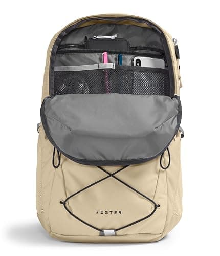 The North Face Women's Jester Everyday Backpack, Gravel/Blk, OSFA | Commuter Travel Bag, Laptop Sleeve, Water-Repellent thumbnail 5