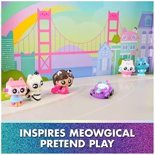 Gabby's Dollhouse: The Movie, 15-Piece Mini Movie Figures Set with 12 Figurines & 3 Themed Display Bases, Kids Toys for Girls & Boys Ages 3 and Up thumbnail 4