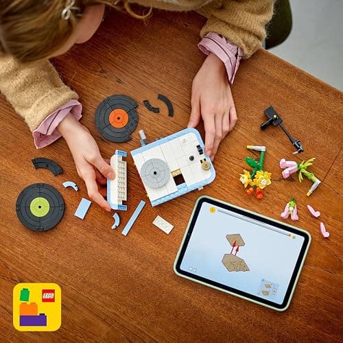 LEGO 31172 Creator Flower and Record Player Toy, Toy, Birthday Present, Blocks, Boys, Girls, Children, 8, 9, 10, Elementary School Students thumbnail 5
