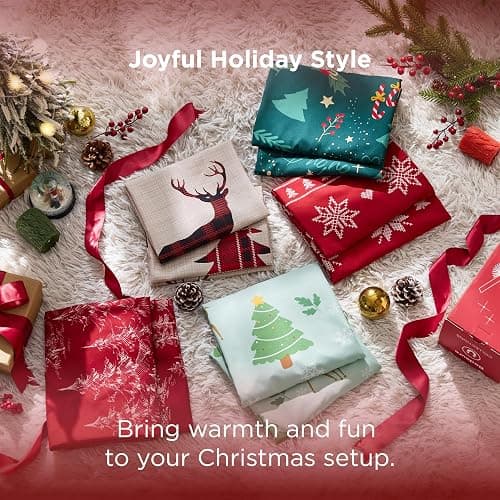 Bedsure Christmas Comforter Set Queen - Christmas Bed Set with Reindeer, Soft Bedding for Holiday, 3 Pieces, 1 Reversible Buffalo Check Printed Comforter and 2 Pillow Shams thumbnail 4