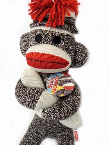 Schylling Brand Classic 20" Retro Sock Monkey Stuffed Animal - Knitted Texture Original Look - Ages 12 Months and Up thumbnail 2
