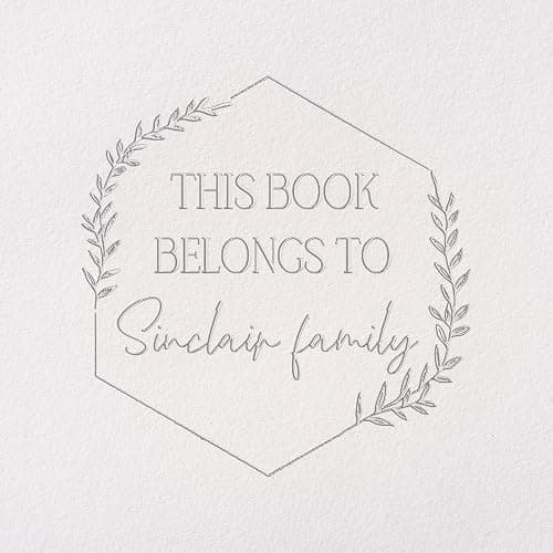 Personalized Book Embosser - Customizable Embosser Stamp for Crisp, Clear Impressions - Perfect for Bookplates, Endpapers, and Covers - Custom Embosser for Personal Libraries - Floral Designs thumbnail 9