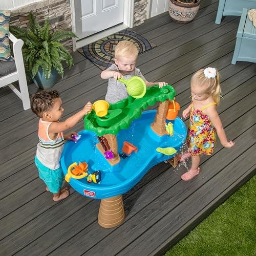 Step2 Tropical Rainforest Water Table, Kids Water and Sand Activity Sensory Playset, Summer Outdoor Toys, 13 Piece Water Toy Accessories, For Toddlers 1.5+ Years Old, Blue & Brown thumbnail 7