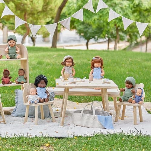 Miniland Doll - Wooden Care Set accessory for Dolls play, made with ECO materials for children Imaginative devolpment thumbnail 8