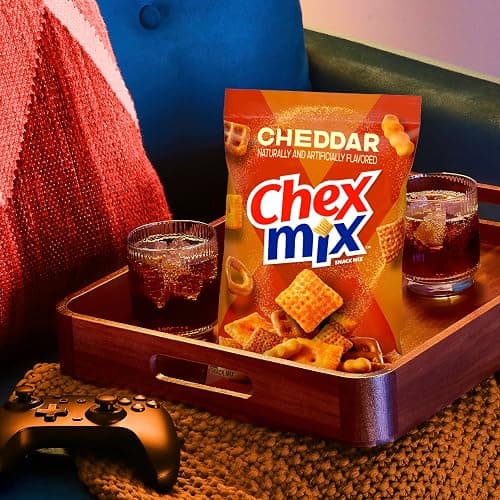 Chex Mix Cheddar Snack Mix, Salty Snacks Tub, 20 oz thumbnail 5