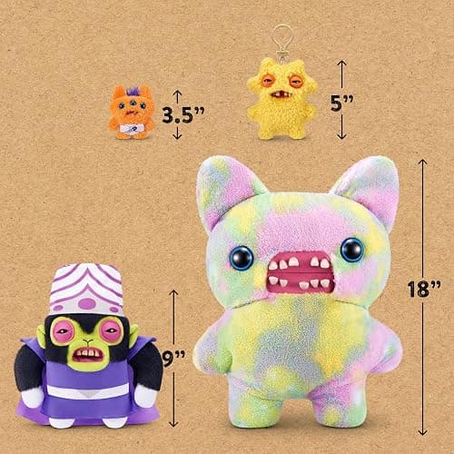 Fuggler Powerpuff Girls 9-Inch Plush Toy (Mojo JoJo) by ZURU – Funny Ugly Monster Stuffed Animal with Human-Like Teeth, Collectible Plush for Kids, Tweens, Teens, Adults & Cartoon Fans thumbnail 3