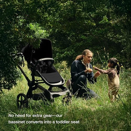 Bugaboo Fox 5 Renew Full Size All Terrain Premium Stroller from Newborn to Toddler - Heritage Black thumbnail 2