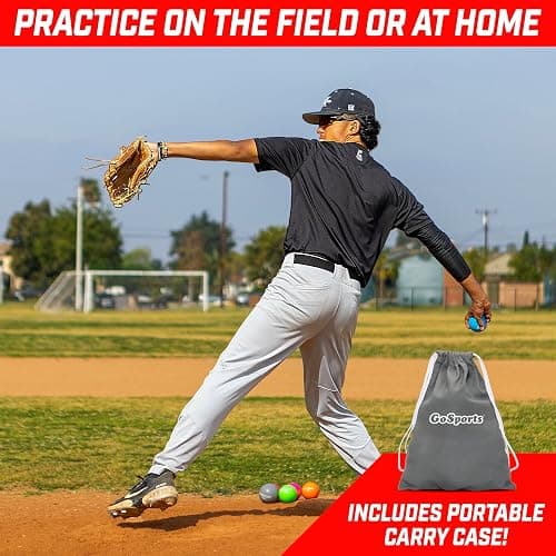 GoSports Plyometric Weighted Balls for Baseball & Softball Training 6 Pack - Choose Pro or Elite Set - PRO Set thumbnail 6