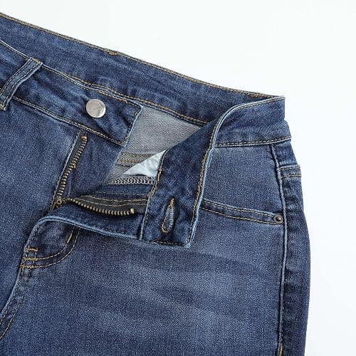 THUNDER STAR Womens Stretchy Mid Rise Flare Jeans Distressed Denim Bell Bottom Pants thumbnail 4