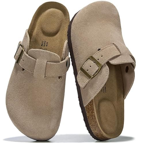 Project Cloud 100% Genuine Leather Slip-ons Footbed Clogs for Women Sandals | Memory Foam Arch Support Slippers for Women; Trendy Slip-ons Women's Mules & Clogs Sandals; Non-Slip Outsole for comfort. - Image 1