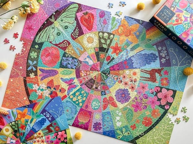 Elena Essex Puzzles 1000 Pieces - Spring Wheel, Jigsaw Puzzles 1000 Pieces, Spring Puzzle, Color Spring Summer Flower, Size 28 x 20 inches thumbnail 5