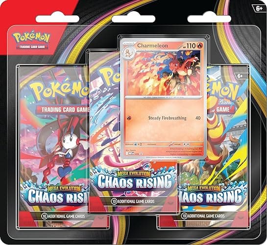Pokémon TCG: Mega Evolution—Chaos Rising Triple Pack (1 Foil Promo Card & 3 Booster Packs) - Image 1