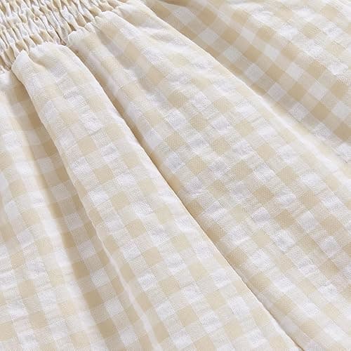 Infant Kids Summer Clothes Toddler Baby Girl Romper Jumpsuit Overall Pants Plaid Sleeveless Ruffle Halter One Piece Outfit thumbnail 4