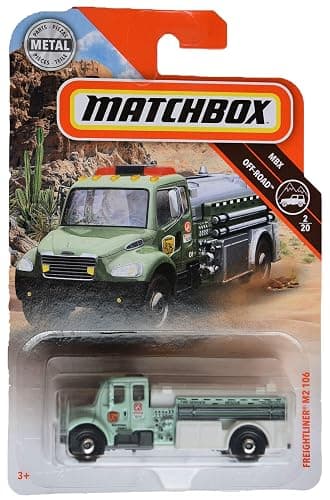 Matchbox 2019 MBX Off-Road Freightliner M2 106 (Fire Engine) 61/125, Pale Green - Image 1